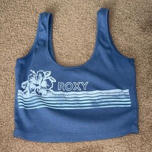 Roxy Navy Blue Tank Top with Floral Print